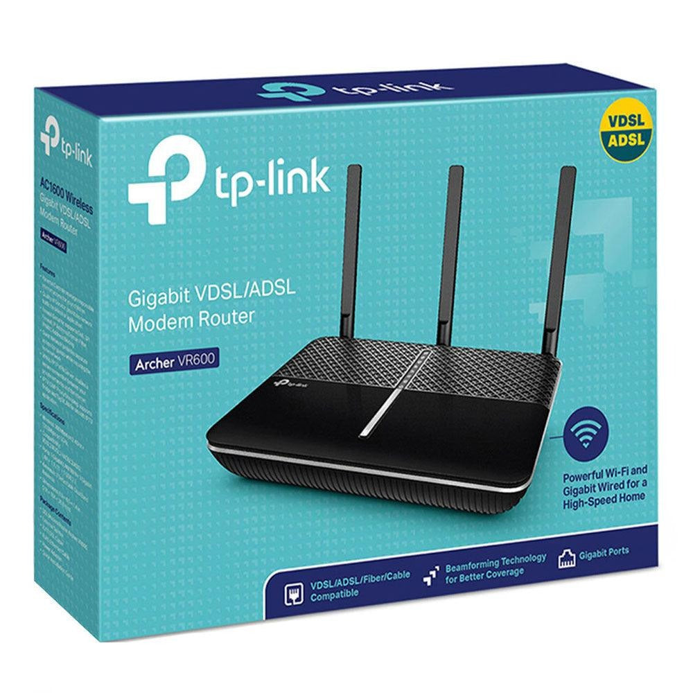 TP-Link Archer VR600 AC2100 VDSL/ADSL Modem Router, 4 Ports, 2100Mbps