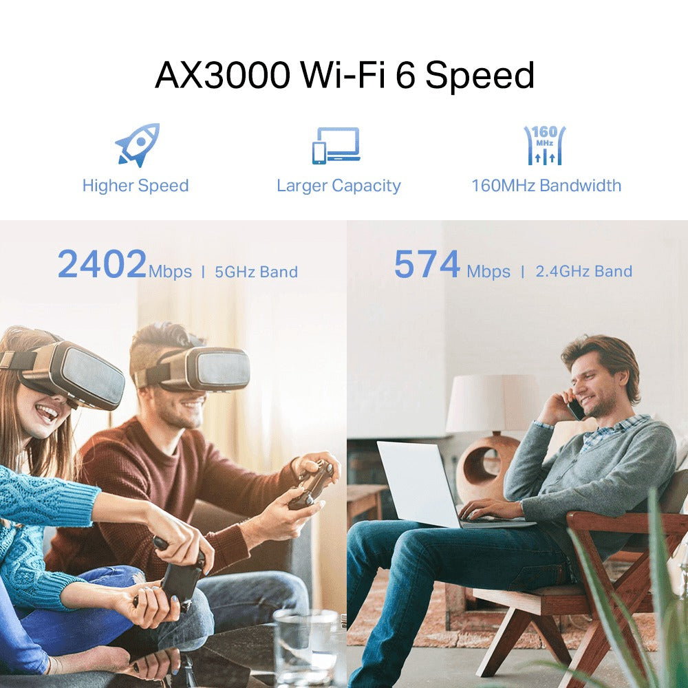 TP-Link RE705X AX3000 Wi-Fi 6 Range Extender, 3000Mbps