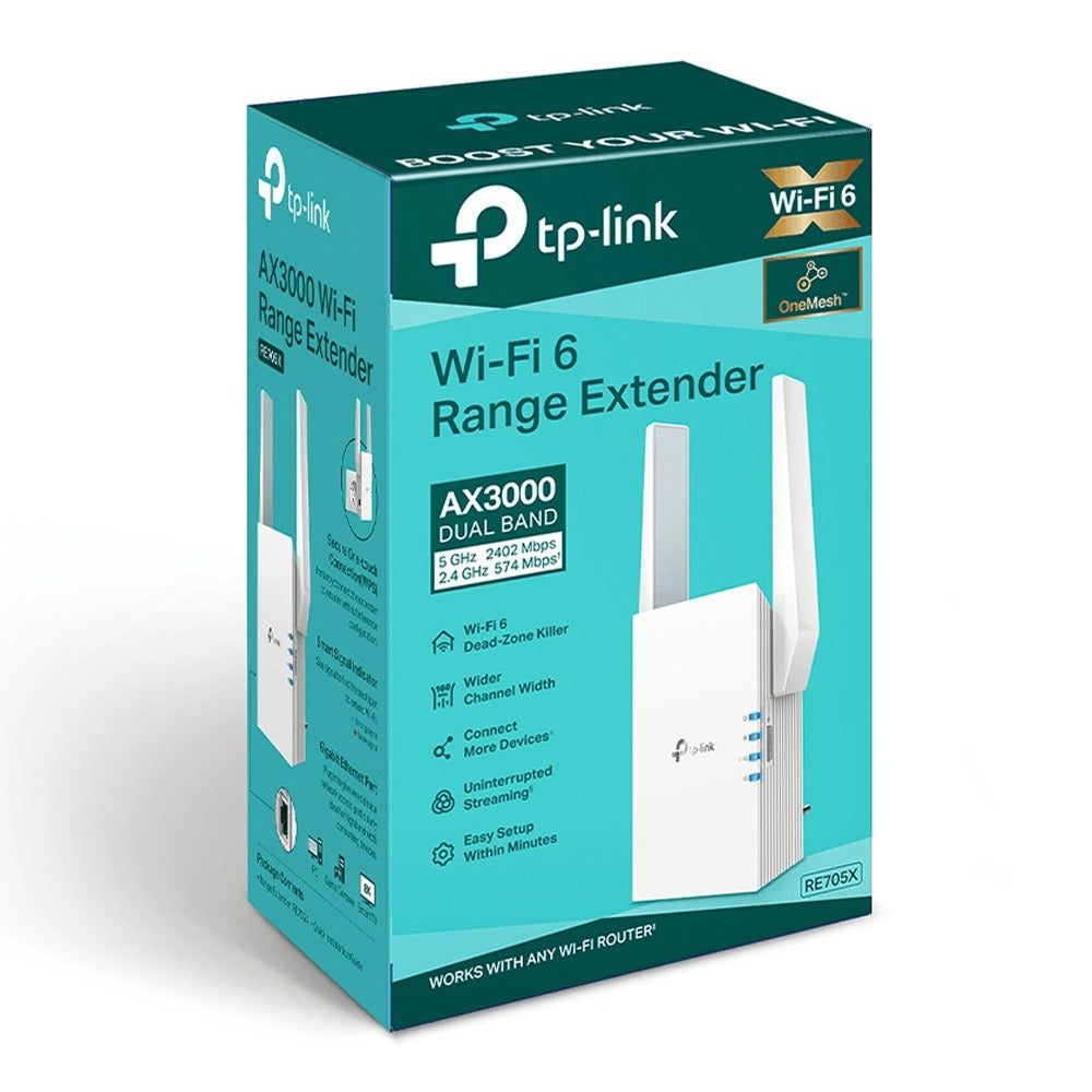 TP-Link RE705X AX3000 Wi-Fi 6 Range Extender, 3000Mbps