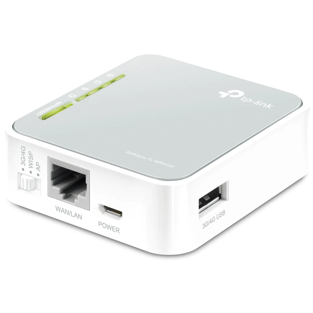 TP-Link TL-MR3020 3G/4G Portable Router, 1 Port, 300Mbps