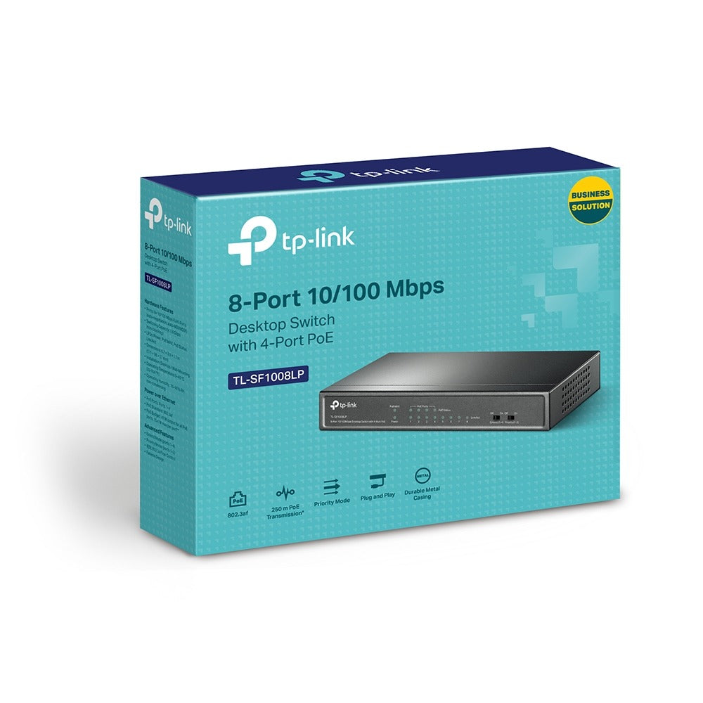 TP-Link TL-SF1008LP Unmanaged PoE Switch, 8 Ports