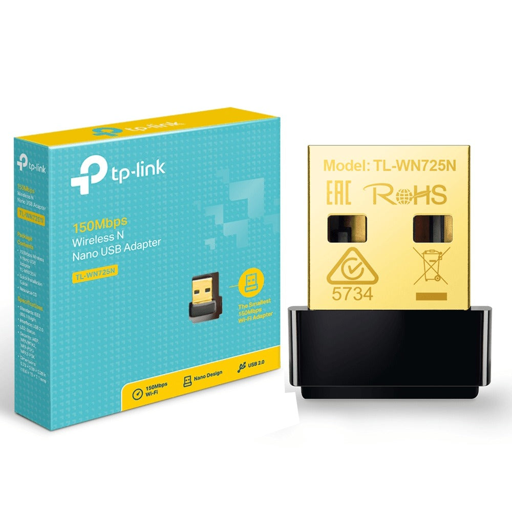 TP-Link TL-WN725N Wi-Fi USB Adapter, 150Mbps