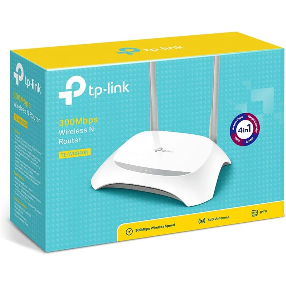 TP-Link TL-WR840N Access Point/Wireless N Router, 300Mbps