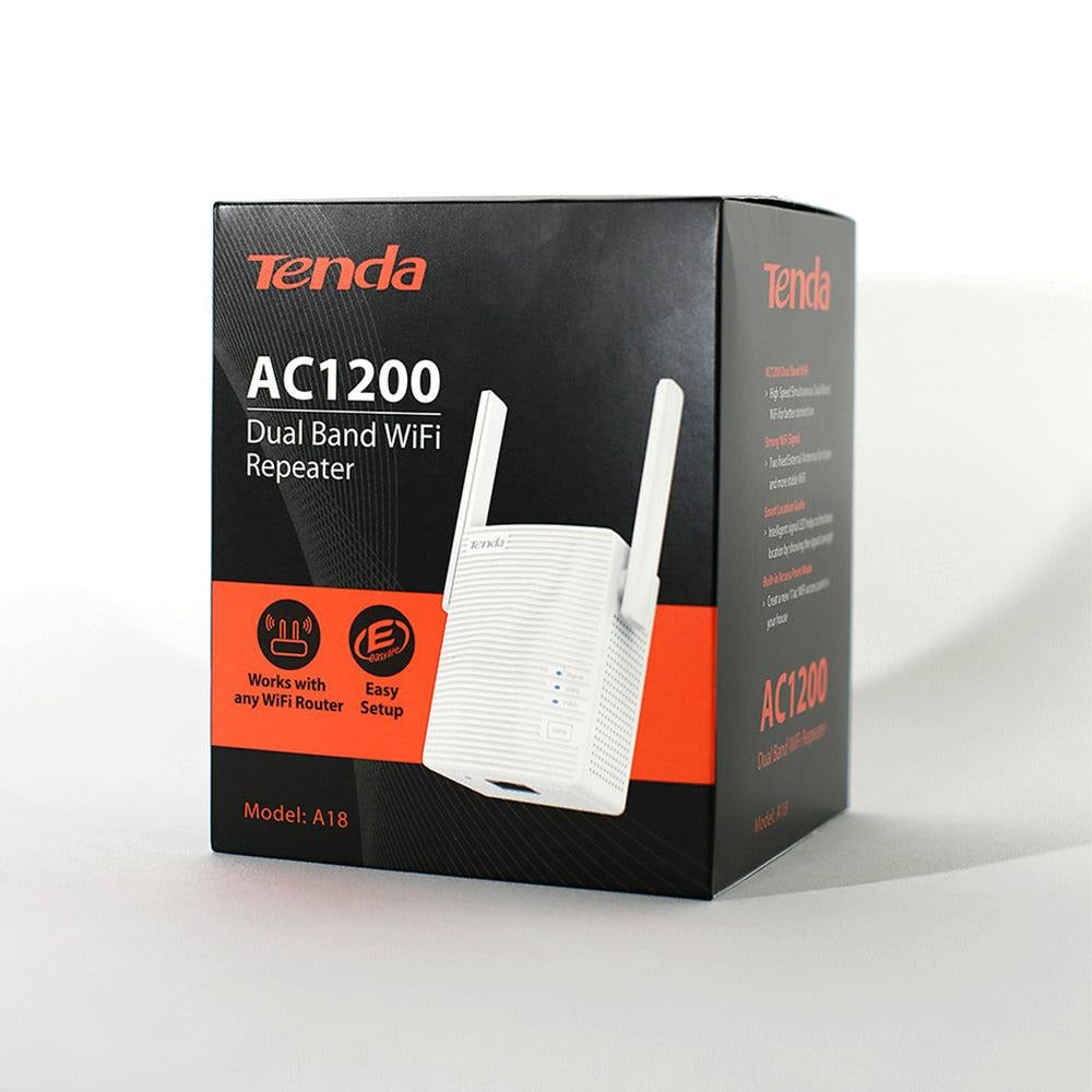 Tenda A18 AC1200 Wi-Fi Range Extender, 1200Mbps