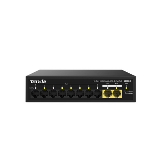 Tenda S110PC Ethernet PoE Switch - 10 Ports