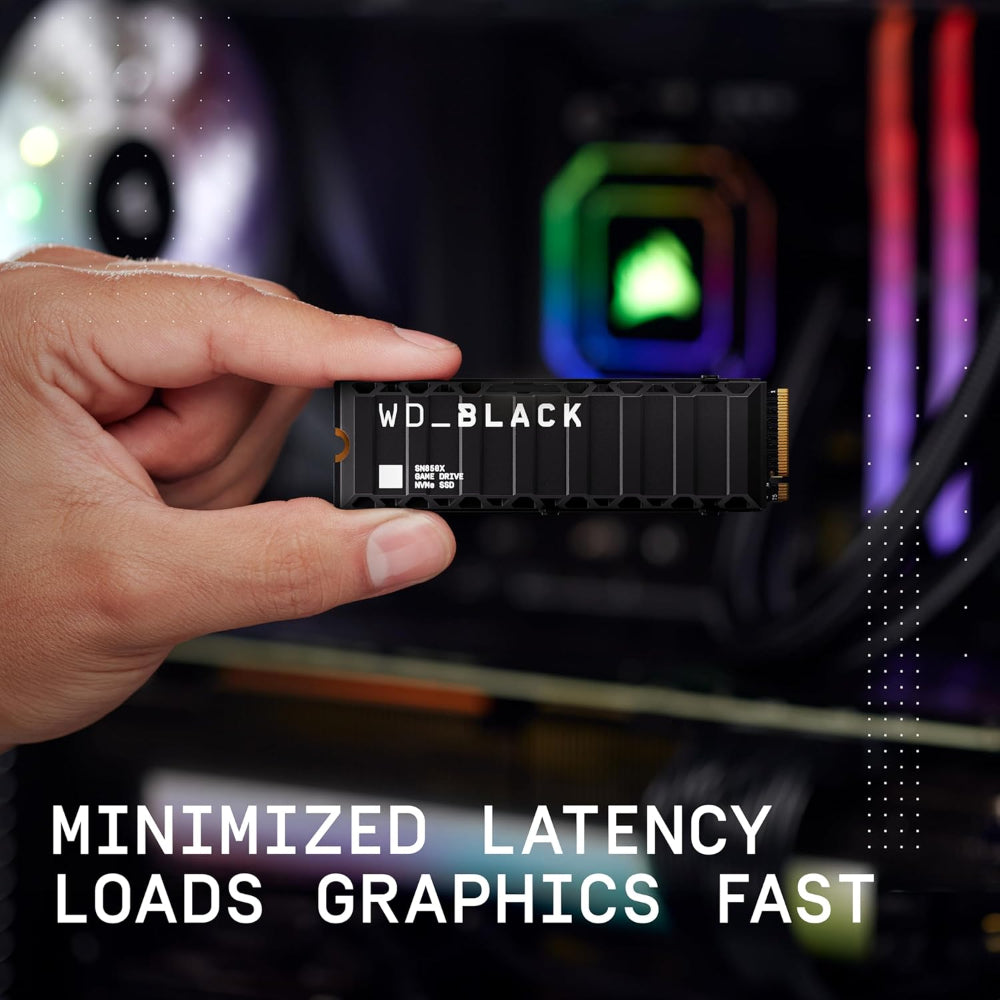 Western Digital Black SN850X NVMe M.2 SSD 4TB with Heatsink - 7300MB/s