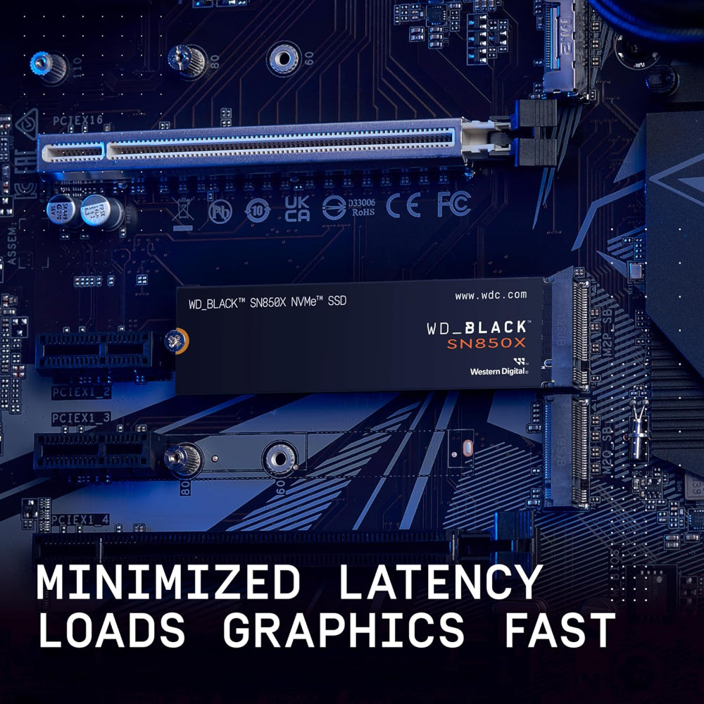 Western Digital Black SN850X NVMe M.2 SSD 2TB - 7300MB/s