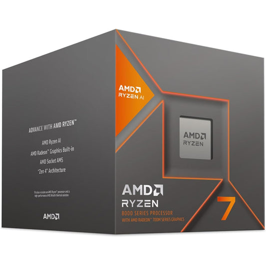 AMD Ryzen 7 8700G Processor, 8 Cores, 16 Threads, AMD Radeon 780M Graphics, AM5
