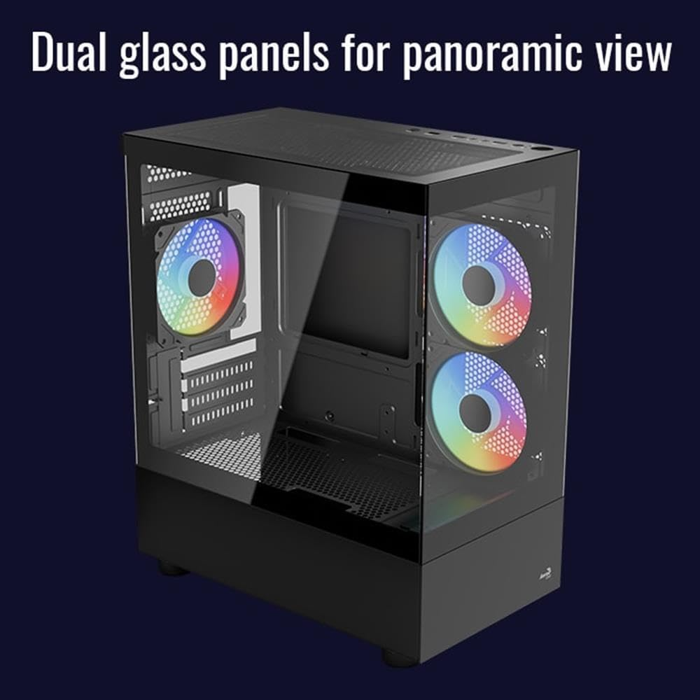 AeroCool Viewport Mini PC Case with 3 ARGB Fans