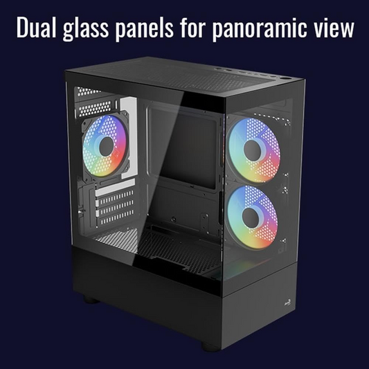 AeroCool Viewport Mini PC Case with 3 ARGB Fans