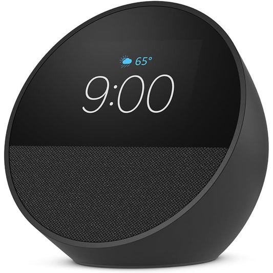 Amazon Echo Spot 2024 with Clock and Alexa Voice Assistant