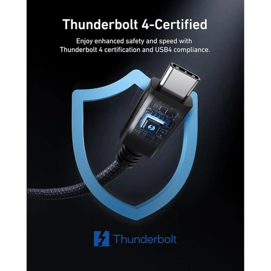 كابل USB-C ثاندربولت 4 انكر برايم A84N0011، قدرة 240 وات - 0.9 متر