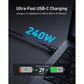 Anker Prime A84N0011 Thunderbolt 4 USB-C Cable, 240W - 0.9 Meter