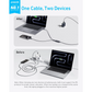 كابل 2 في 1 من USB-C الى USB-C انكر A8895H11، قدرة 140 وات - 1.2 متر