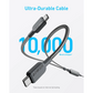 كابل 2 في 1 من USB-C الى USB-C انكر A8895H11، قدرة 140 وات - 1.2 متر