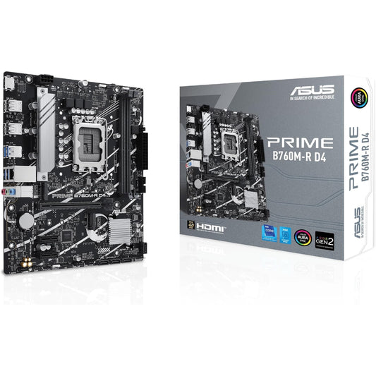 مازر بورد اسوس برايم B760M-R D4، مقبس LGA 1700، ذاكرة DDR4