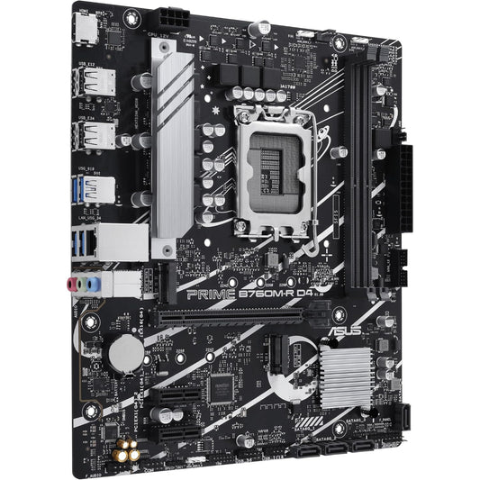 مازر بورد اسوس برايم B760M-R D4، مقبس LGA 1700، ذاكرة DDR4