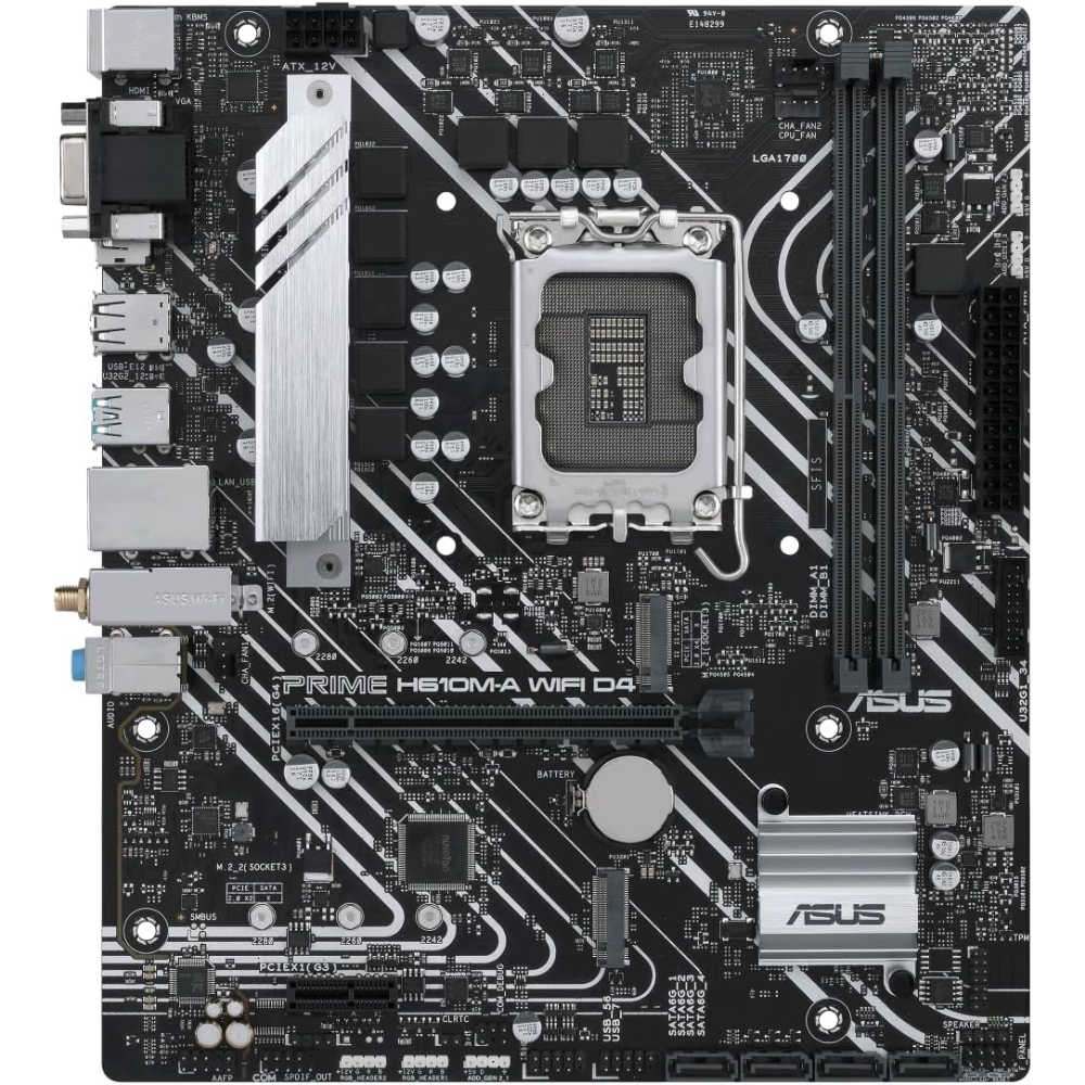 مازر بورد اسوس برايم H610M-A واي فاي D4، مقبس LGA 1700، ذاكرة DDR4