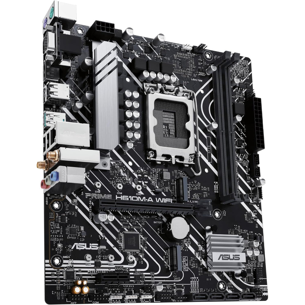 Asus PRIME H610M-A WiFi 5 Motherboard, LGA 1700 Socket, DDR5 Memory
