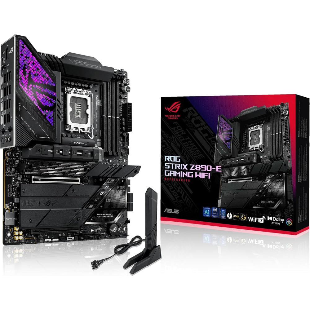 Asus ROG Strix Z890-E Gaming WIFI 7 Motherboard, LGA 1851 Socket, DDR5 Memory