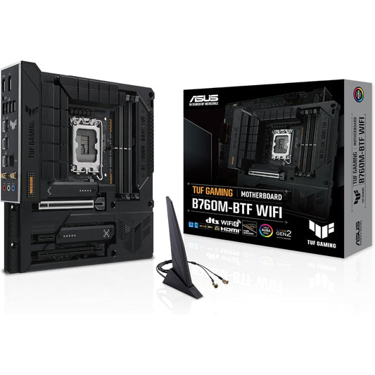 Asus TUF GAMING B760M-BTF Wi-Fi 6 Motherboard, LGA 1700 Socket, DDR5 Memory