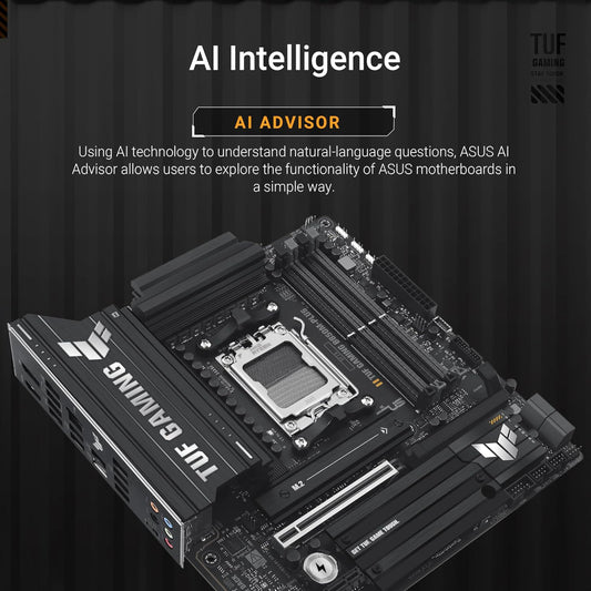 Asus TUF GAMING B850M-PLUS Motherboard, AM5 Socket, DDR5 Memory