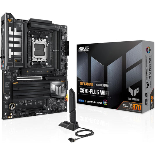 Asus TUF GAMING X870-PLUS WIFI 7 Motherboard, AM5 Socket, DDR5 Memory