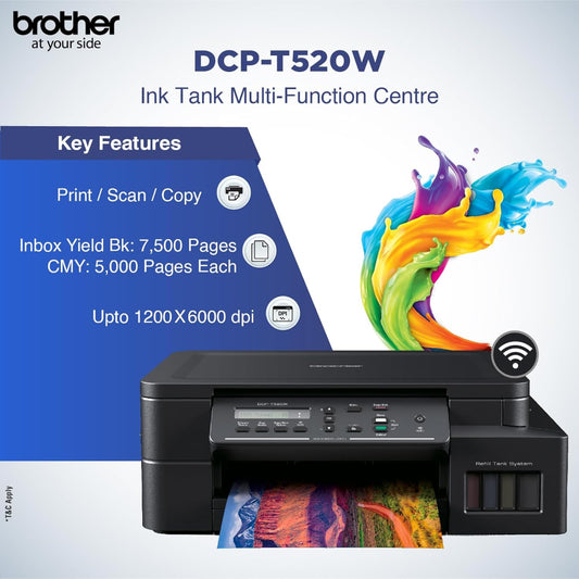 Brother Inkjet DCP-T520W All In One Wireless Printer