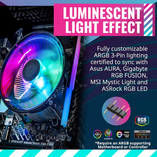 مروحة تبريد ARGB كولر ماستر I70C لمقبس LGA1700