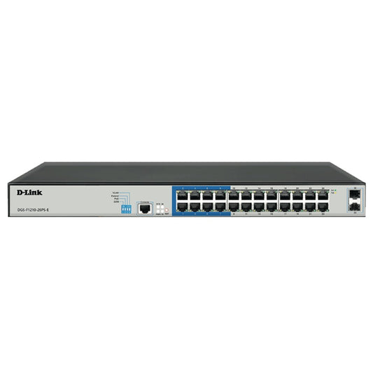 D-Link DGS-F1210-26PS-E Managed PoE Switch, 24 Ports