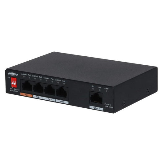 Dahua DH-PFS3005-4ET-60 Unmanaged PoE Switch, 5 Ports