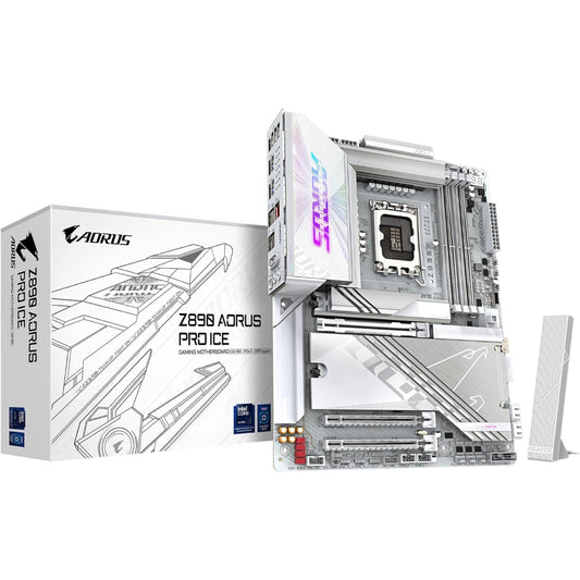 Gigabyte Z890 AORUS PRO ICE Wi-Fi 7 Motherboard, LGA 1851 Socket, DDR5 Memory