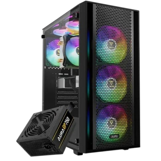 Gamdias Aura GC2 Elite Mid-Tower PC Case with Aura GP750 750W PSU