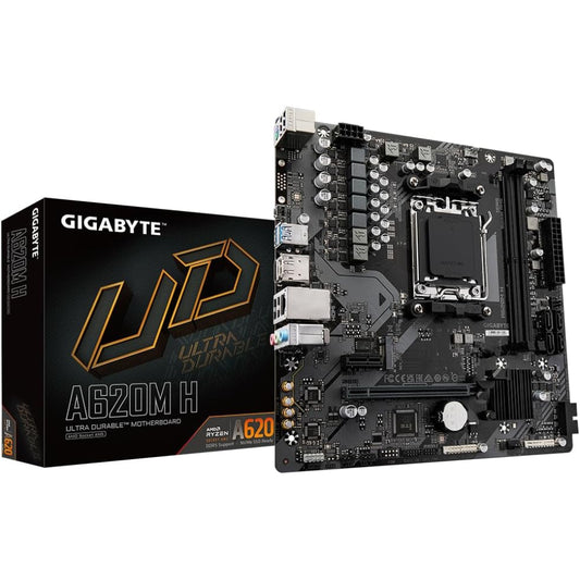 Gigabyte A620M H Motherboard, AM5 Socket, DDR5 Memory