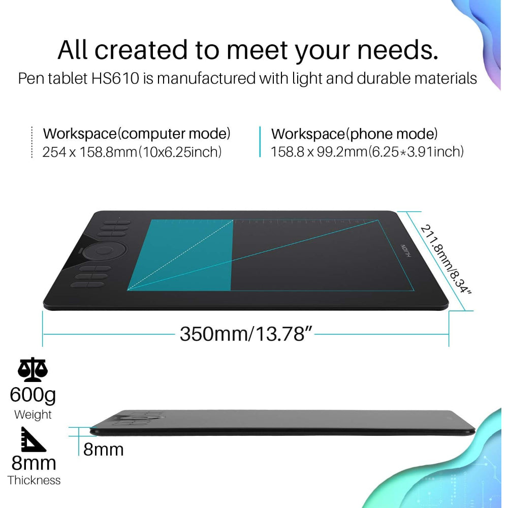 تابلت جرافيكس هويون HS610