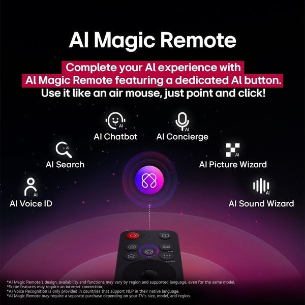 تلفزيون سمارت 4K UHD ال جي، مقاس 43 بوصة، مع ريموت AI ماجيك - webOS25 43UA85006LA