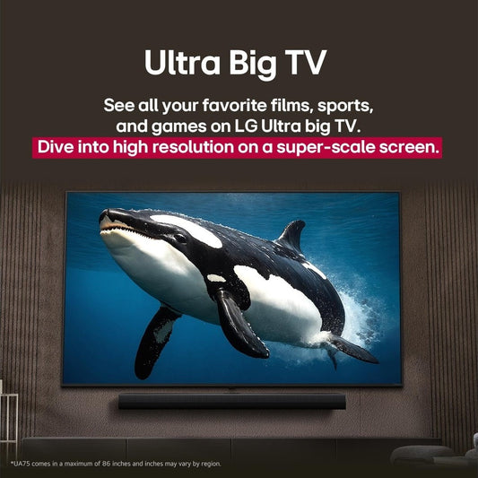 تلفزيون سمارت 4K UHD ال جي، مقاس 50 بوصة، مع ريموت AI ماجيك - webOS25 50UA85006LA