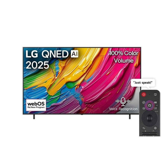 LG 4K QNED Smart TV, 55 Inch, with AI Magic Remote - webOS25 55QNED80A6A