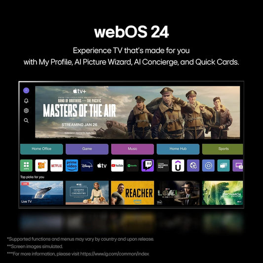 LG 4K QNED Smart TV, 55 Inch, with AI Magic Remote - webOS24 55QNED86T6A