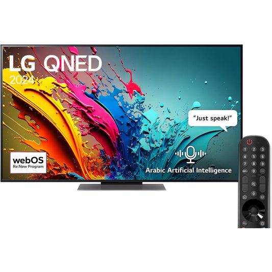 LG 4K QNED Smart TV, 65 Inch, with AI Magic Remote - webOS24 65QNED86T6A