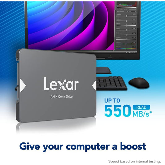 درايف SATA III SSD ليكسار NS100 سعة 512 جيجابايت - سرعة 550 ميجابايت/ثانية