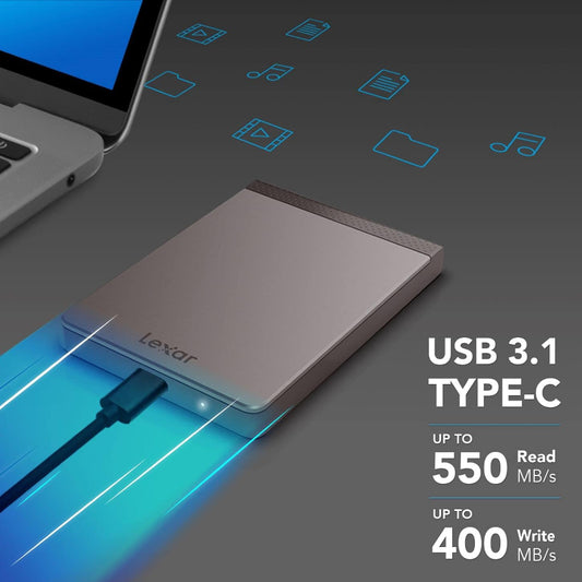 درايف SSD خارجي ليكسار SL200 سعة 2 تيرابايت - سرعة 550 ميجابايت/ثانية