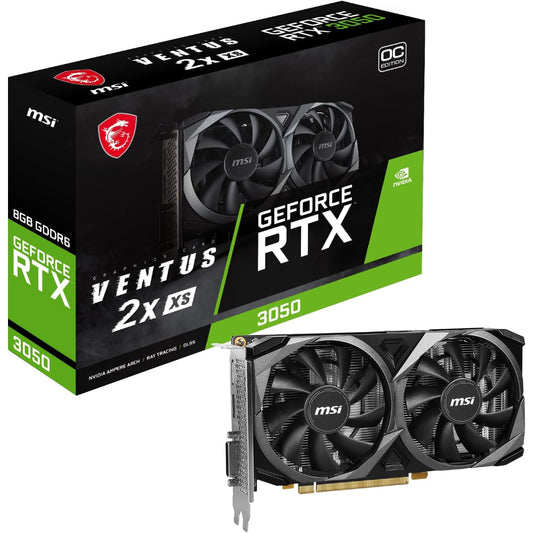 MSI GeForce RTX 3050 VENTUS 2X XS OC 8GB GDDR6 Graphics Card
