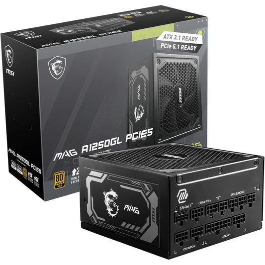 MSI MAG A1250GL PCIE5 1200W PSU 80 PLUS Gold Fully Modular