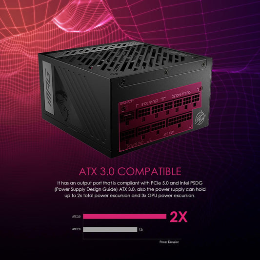 MSI MPG A1000G 1000W PSU 80 PLUS Gold Fully Modular