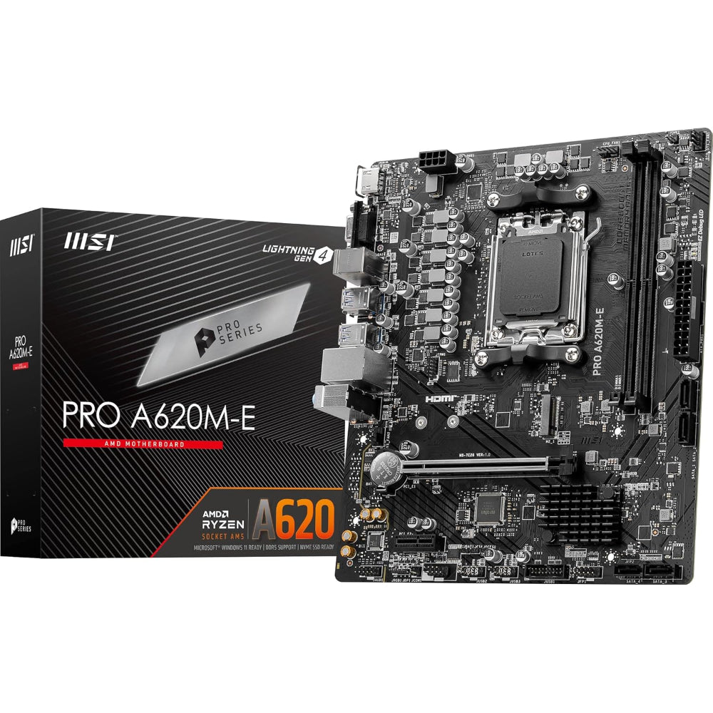 مازر بورد ام اس اي برو A620M-E، مقبس AM5، ذاكرة DDR5