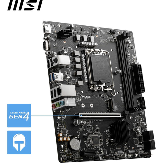 MSI PRO B760M-E Motherboard, LGA 1700 Socket, DDR5 Memory