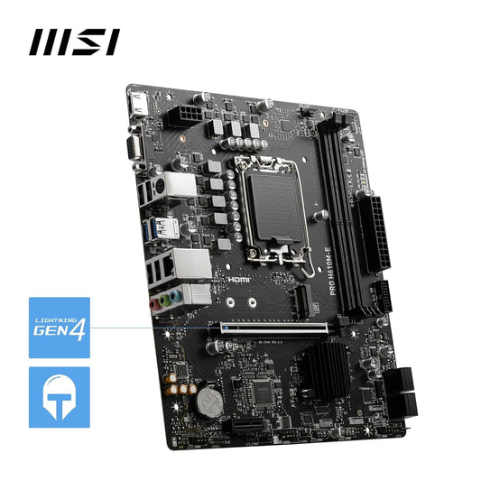 MSI PRO H610M-E Motherboard, LGA 1700 Socket, DDR4 Memory