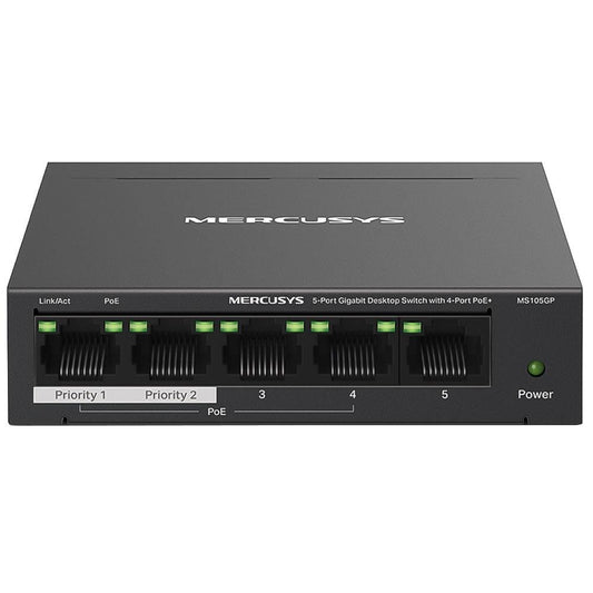 Mercusys MS105GP Unmanaged PoE Switch, 5 Ports