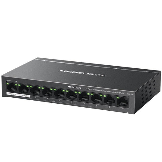 Mercusys MS110P Unmanaged PoE Switch, 10 Ports